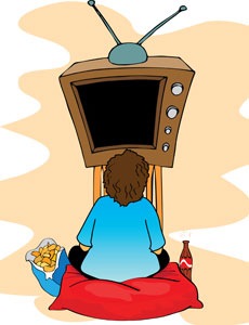 Child at TV