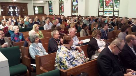 ELCA Networking for Mission Gathering, Zoar Lutheran Church, Perrysburg, Ohio. Final plenary session on Saturday morning.