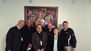 The six new Bishops with formation leader Mike Girlinghouse, front center.