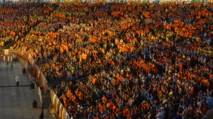 A portion of the evening gathering at Ford Field.