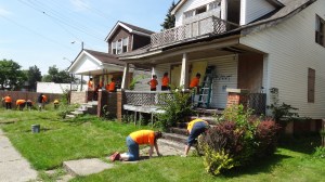 Beautifying abandoned houses in Detroit