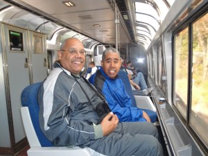 In the sightseeing car on the way home from Washington D.C. in 2012