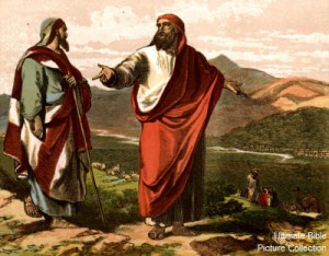 Abraham and Lot divide their land.