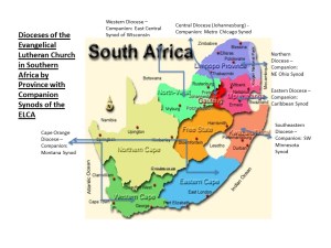 ELCSA Diocese ELCA Companion Synods