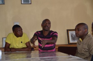 In our conversations, Stephen Tefu (center) emerged as one of the more vocal of theological students. 