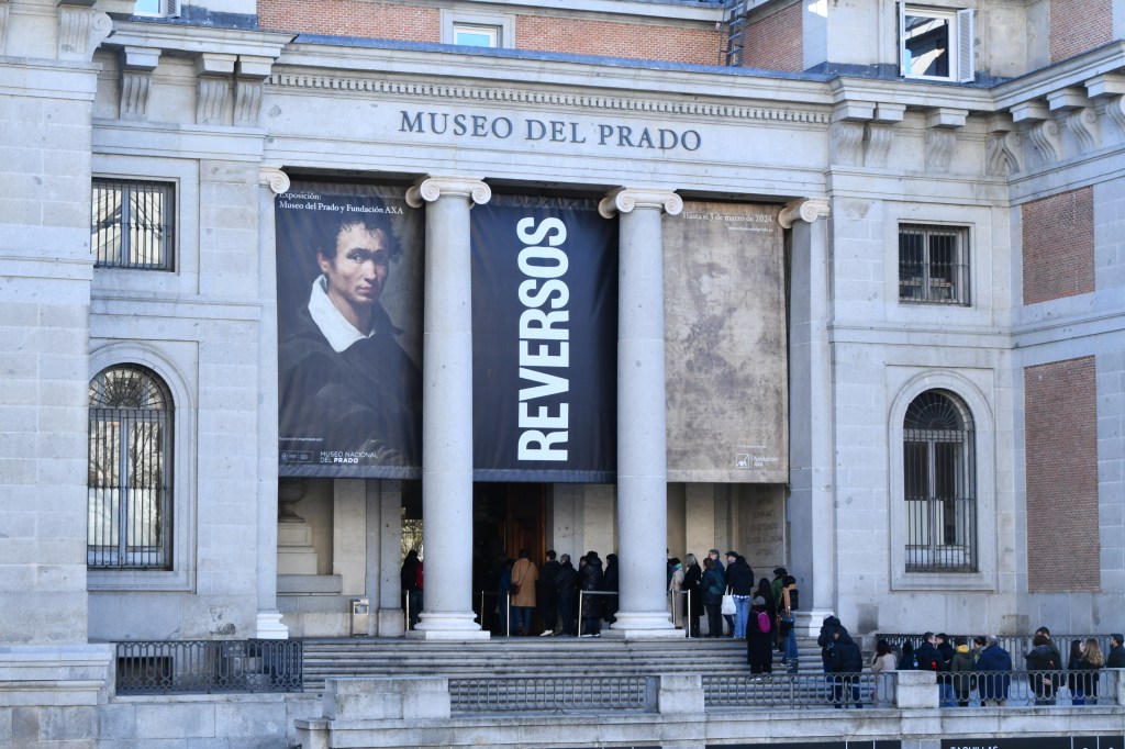 front entrance to a building in madrid, spain
